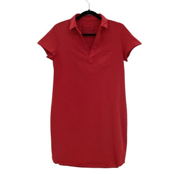Frank & Eileen Lauren Polo Dress In Double Decker Red Mini Cotton Size Small - Picture 5 of 13
